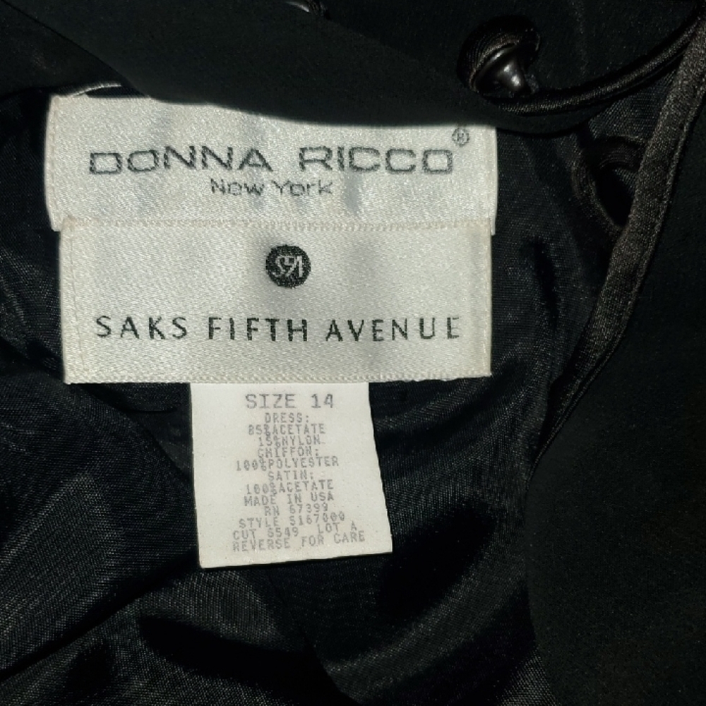 Donna Ricco Black Backless Dress - Picture 5 of 8